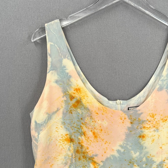 THOM SMITH Vintage Shirt Womens 10 Pink Blue Tie Dye Silk Tank Cami Scoop Neck - Picture 3 of 13